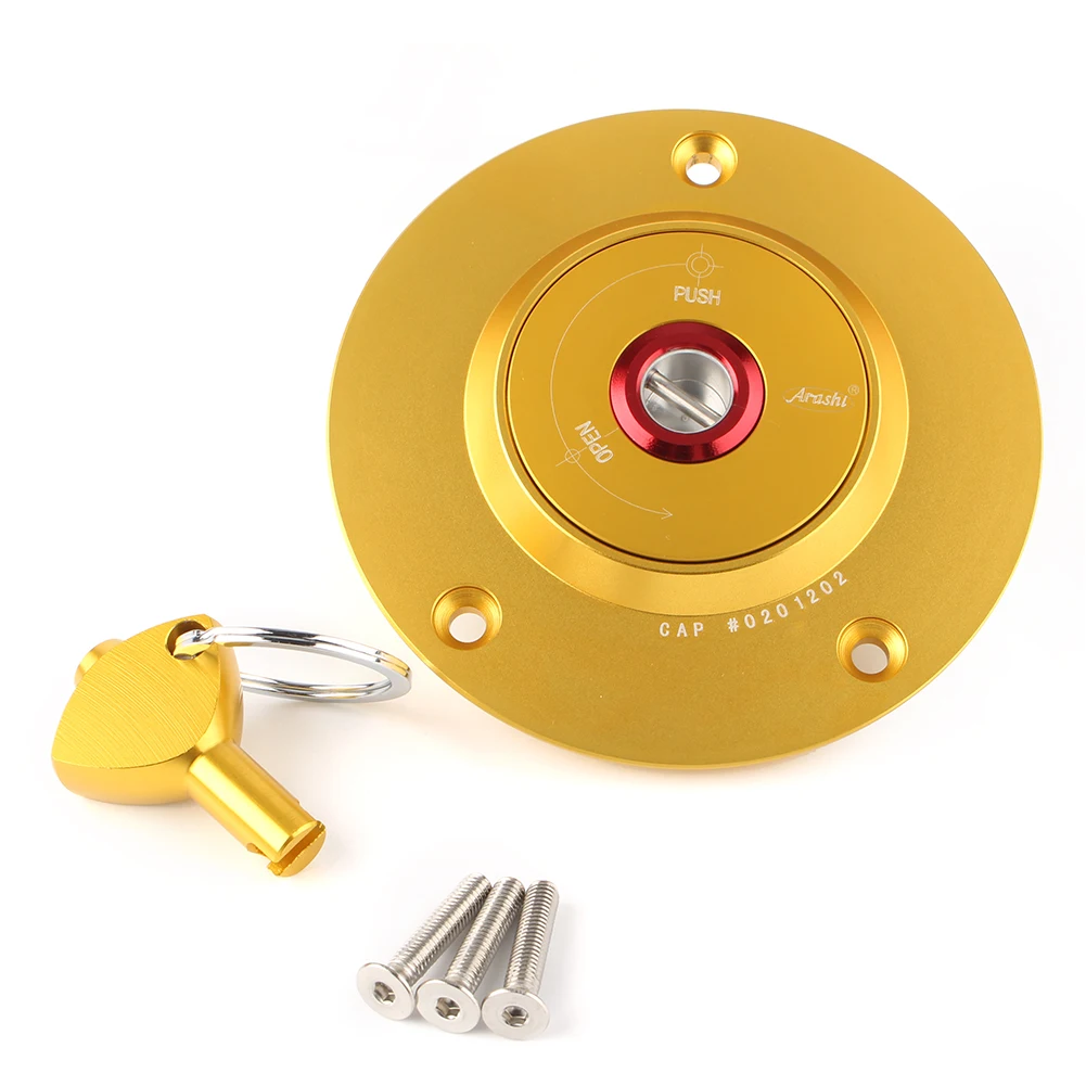

Motorcycle Fuel Filler Cover Gas Tank Tank Cap with Key For Suzuki GSXR1000 GSXR600 GSXR750 GSXR 1000 600 750 Gold