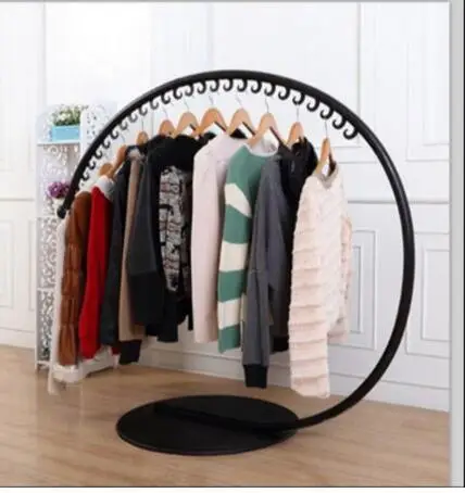 

Tieyi clothing rack circular arc in the island rack landing clothing display rack clothing store shelves C hangers