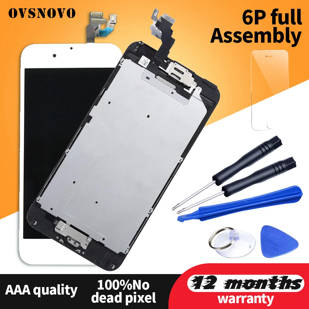 Full Set ecran For iPhone 6 plus LCD Display Screen Digitizer Assembly Replacement with Home button&Camera
