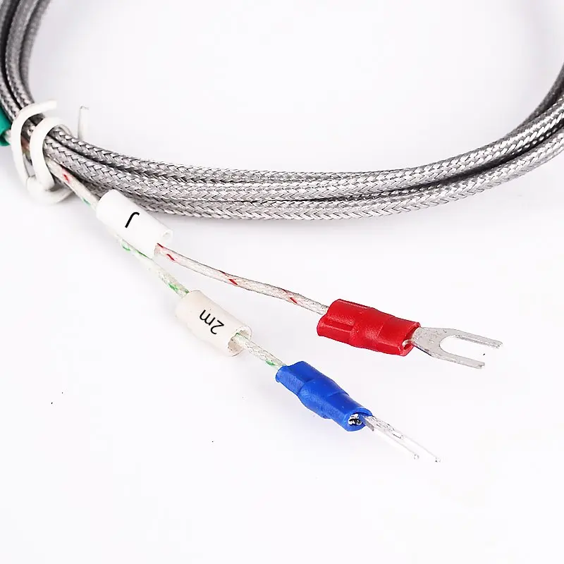 J Type M6 Screw Probe Thermocouple Temperature Sensor with 2M Cable for Industrial Temperature Controller