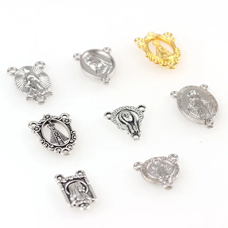 20pcs Religious Charms Three Holes Necklace Link Charm Pendants Jewelry Making DIY Jewelry accessories