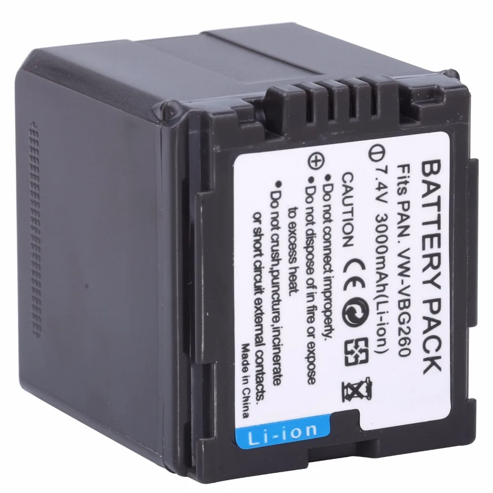 

VW-VBG260 VW VBG260 VWVBG260 Battery for Panasonic AG-AC7 AG-AF100 HDC-HS250 HS300 HS700 SD600 SD700 SDT750 TM300 TM700