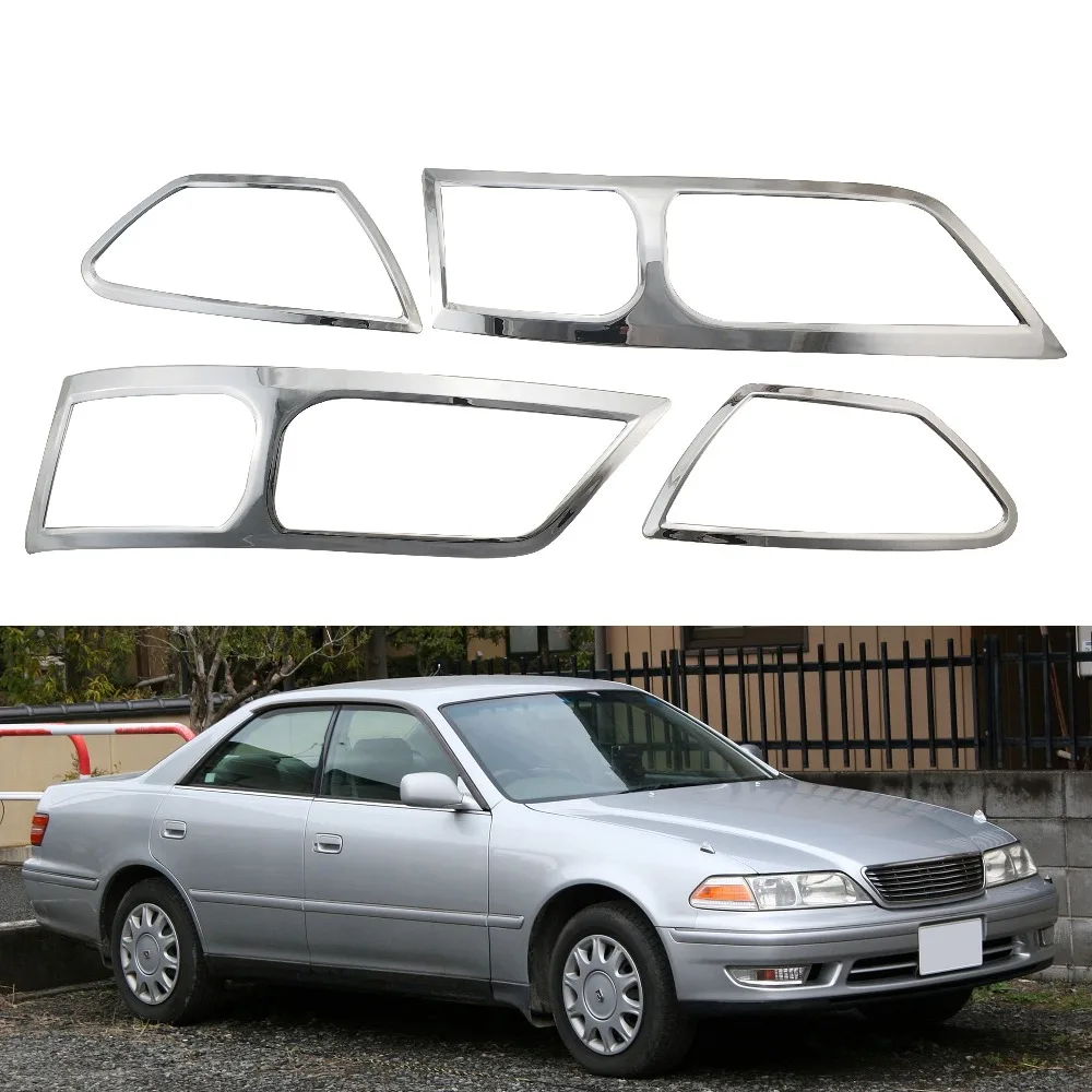 

For Toyota Mark II GX100 1996 1997 1998 1999 2000 ABS Head Light Lamp Cover Trim Frame Protector Sticker Car Styling Accessory