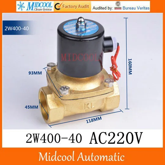 

Водяной латунный электромагнитный клапан 2W400-40, 24 В постоянного тока, G 1-1/2 дюйма, 2-позиционный, 2-сторонний, нормально закрытый для воды, воздушного масла 2015