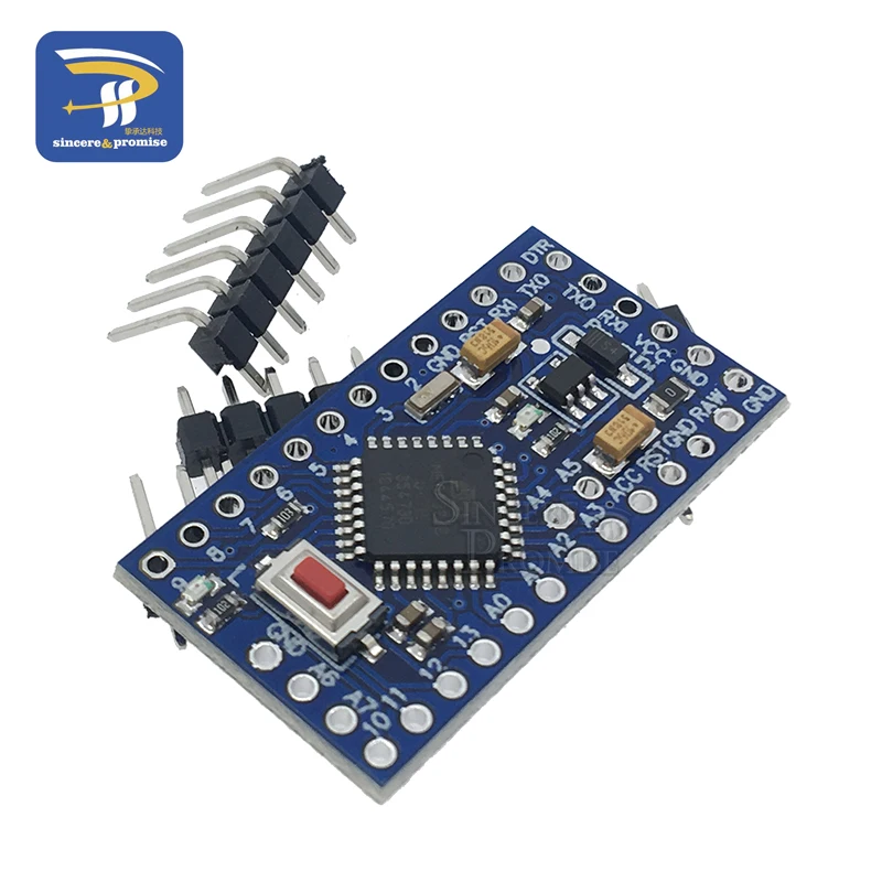 1 pz Pro mini Atmega328 Pro Mini 328 Mini ATMEGA328P 3.3V 8MHz 5V 16Mhz per Arduino compatibile Nano CP2102 FT232RL