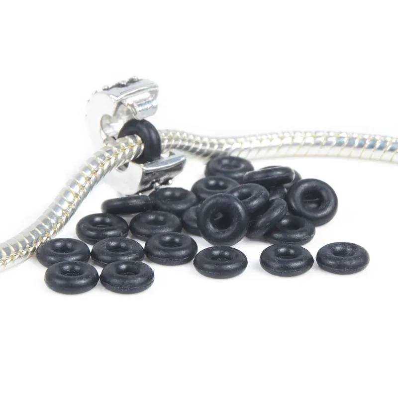 Silicone Rubber Safety Stopper, Beads Fit para Europeu Original Pulseiras e Colares, Encantos Finos, Opções de Multicolor, 250 Pçs/lote