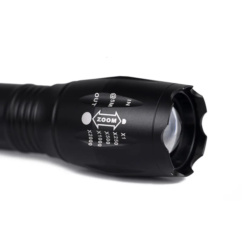 Led flashlight Ultra Bright torch T6 Camping light 5 switch Modes 4000 LM Zoomable Bicycle Light use 18650 battery