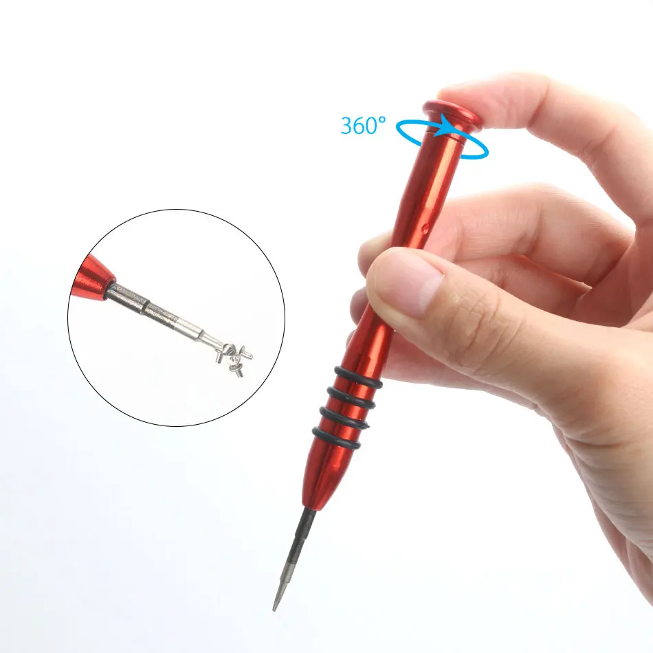 DIYFIX 0.8 Pentalobe Screwdriver for Apple iPhone 7 Bottom Star Screws Open Tool Special Edition(Red)