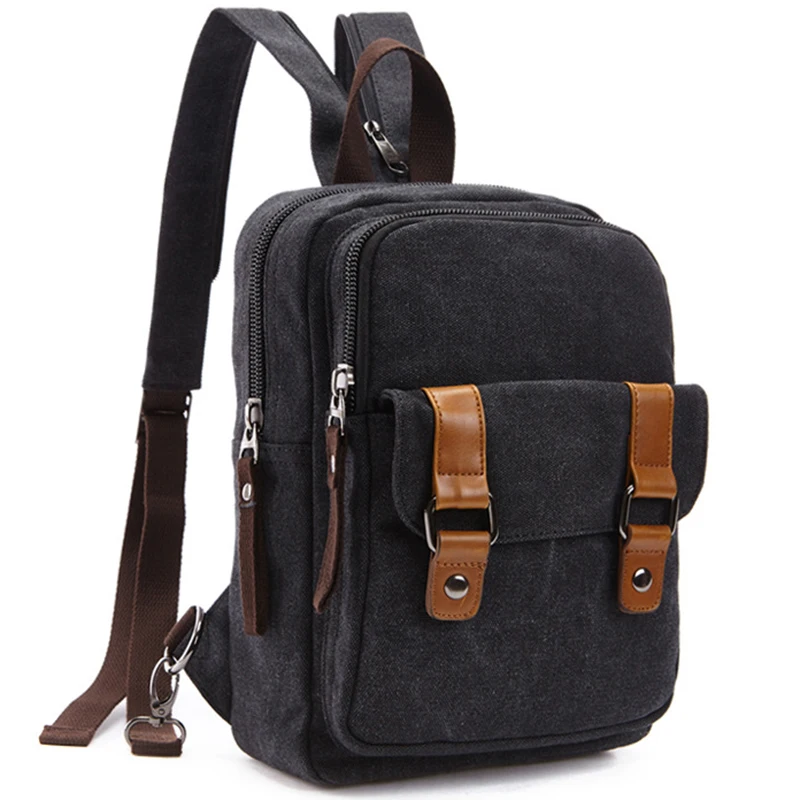 

New Backpack Men Europe Design Student Men's Travel Bag Black Canvas Backpacks School Bags for Teenagers Boys Rugzak Morrales