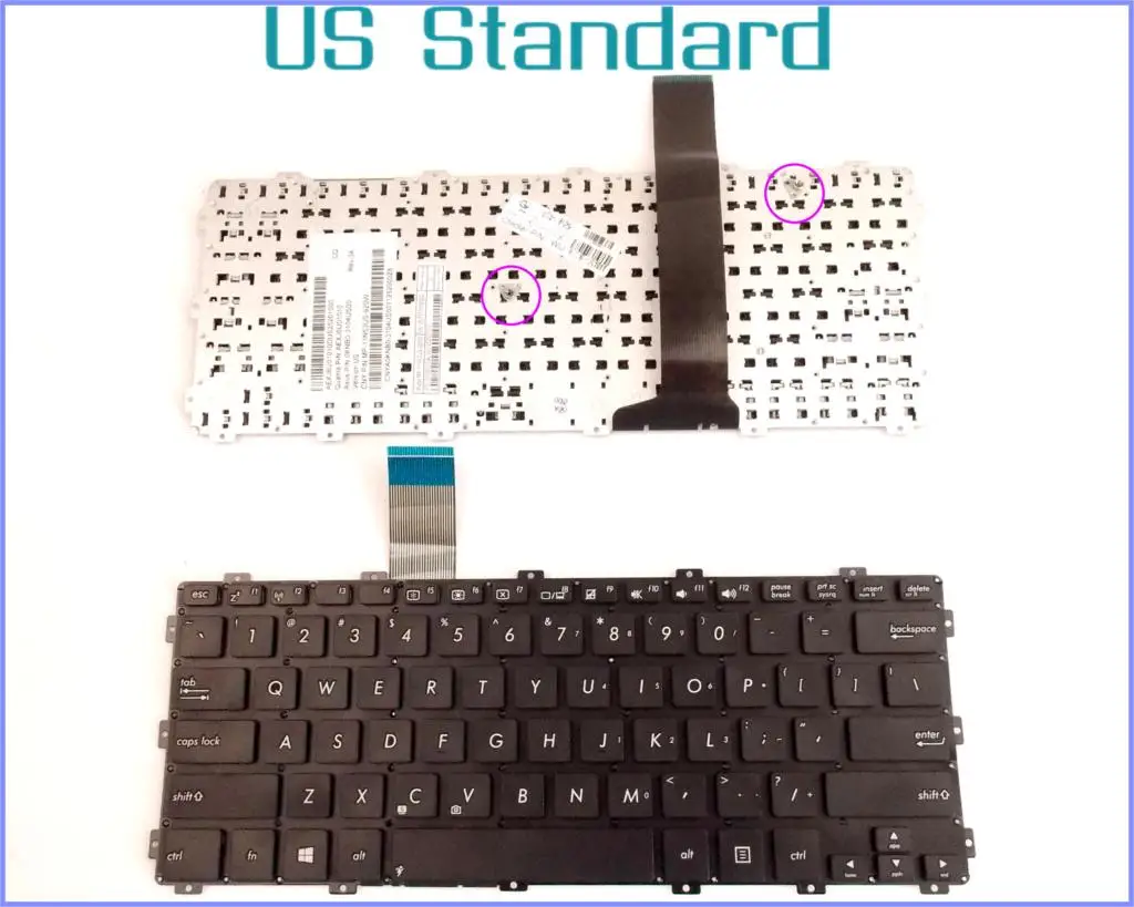 US English Version Keyboard for ASUS X301 X301A X301K X301S X301EI X301EB X301U KI235A MP-11N53US-920W Laptop No Frame