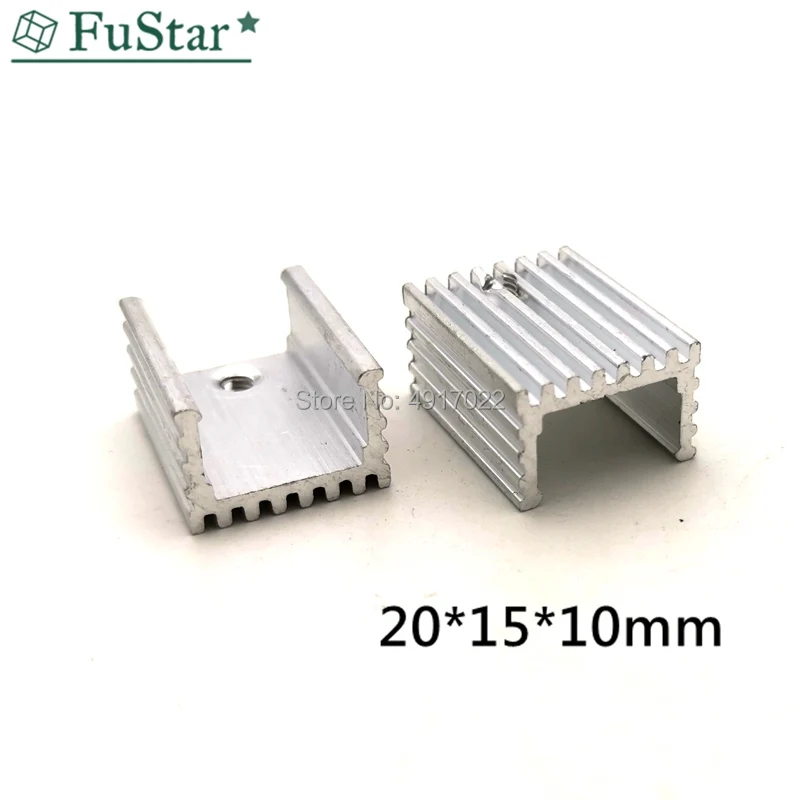 10 pces 15*10*20 dissipador de calor do radiador do transistor do dissipador de calor de alumínio refrigerador de refrigeração do radiador da aleta para o diodo emissor de luz da microplaqueta de ic 20*15*10mm