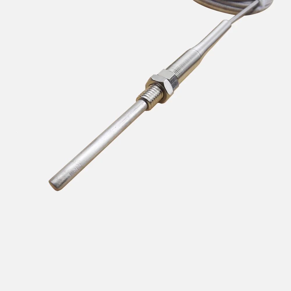 مستشعر درجة الحرارة بقطر 5 مللي متر من الفولاذ المقاوم للصدأ ، مسبار حراري K مع مستشعر ملولب M8