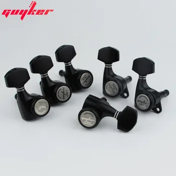GUYKER siyah gitar kilitleme tuner/yükseltilmiş versiyonu elektro gitar makine kafaları tuner kilit dize Tuning kazıklar için LP, SG, TL