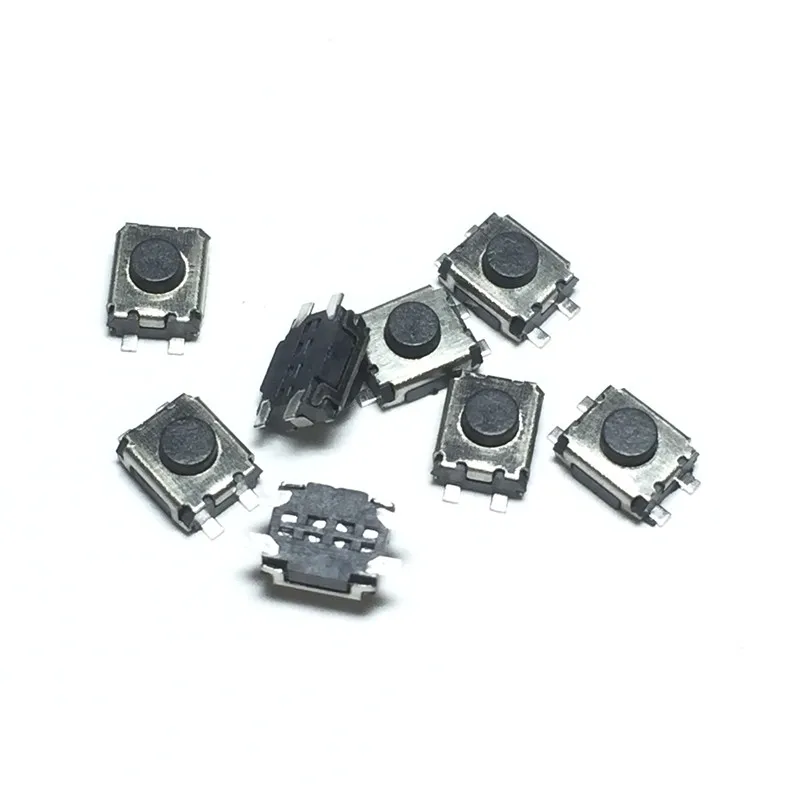 

100pcs/lot Micro button tact switch 4 pin SMD Little Turtle 3x4x2MM 3*4*2MM Double spring