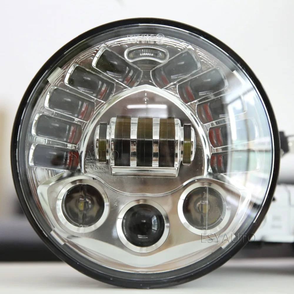 5.75 inch 70W Led Headlight High Low Beam Motorcycles for  Motorcycles Black&Chormel headlamp hot sale.