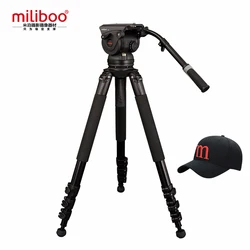 miliboo M8L Professional Broadcast Movie Video Tripod with Fluid Head Load 18 kg for Camera/ DSLR Camcorder Stand