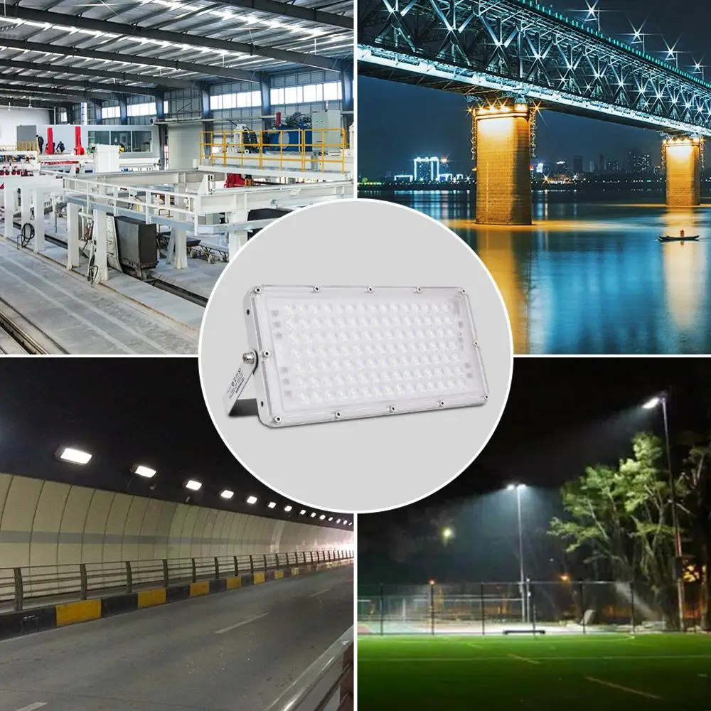 1Pcs Ultrathin LED  Module Flood Light 100W 200W 300W  IP65 110V/220V LED Spotlight Refletor Outdoor Lighting Garden Lamp