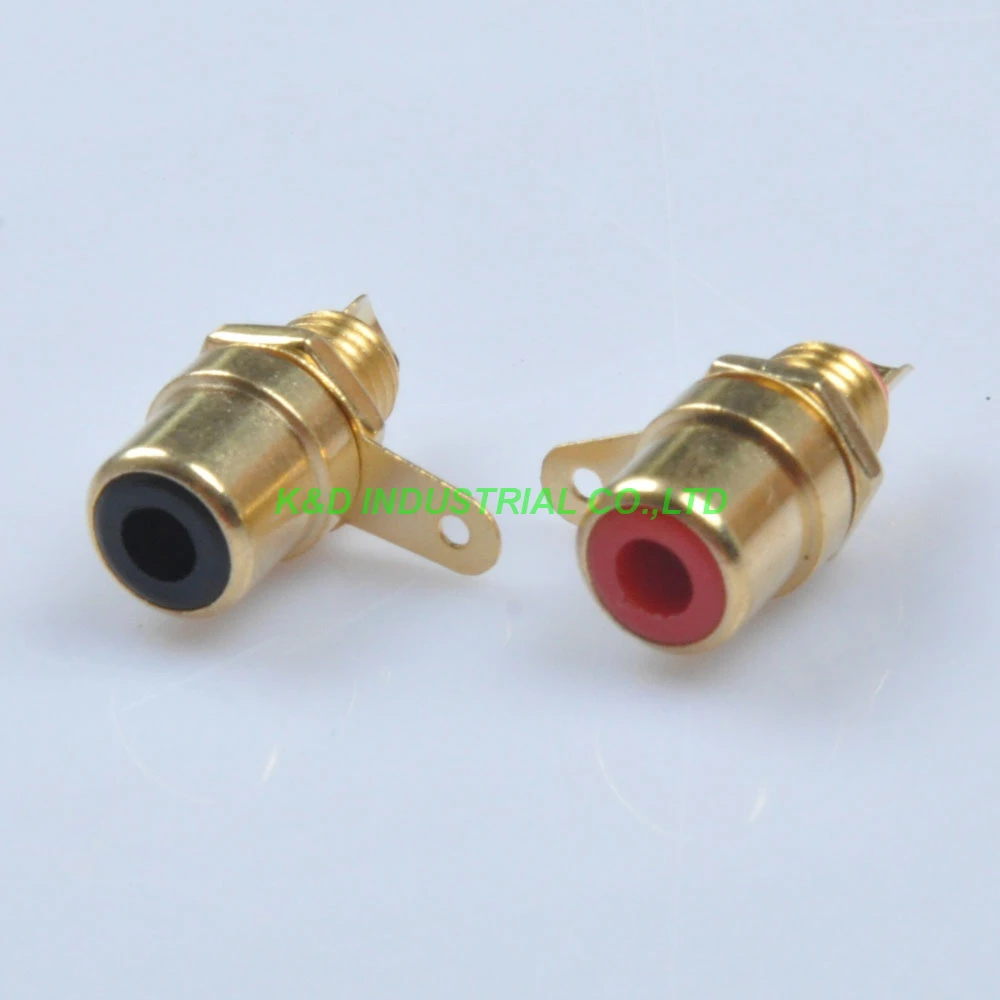 

10pcs RCA Terminal Jack Female Chassis Connector Gold Plate for Guitar Amplifier