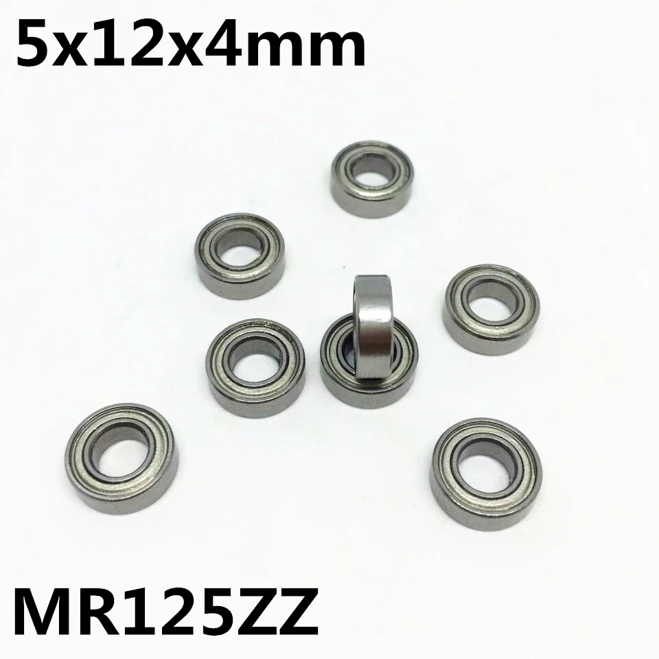 10Pcs MR125ZZ 5x12x4 mm Deep groove ball bearing Miniature bearing High quality MR125Z MR125