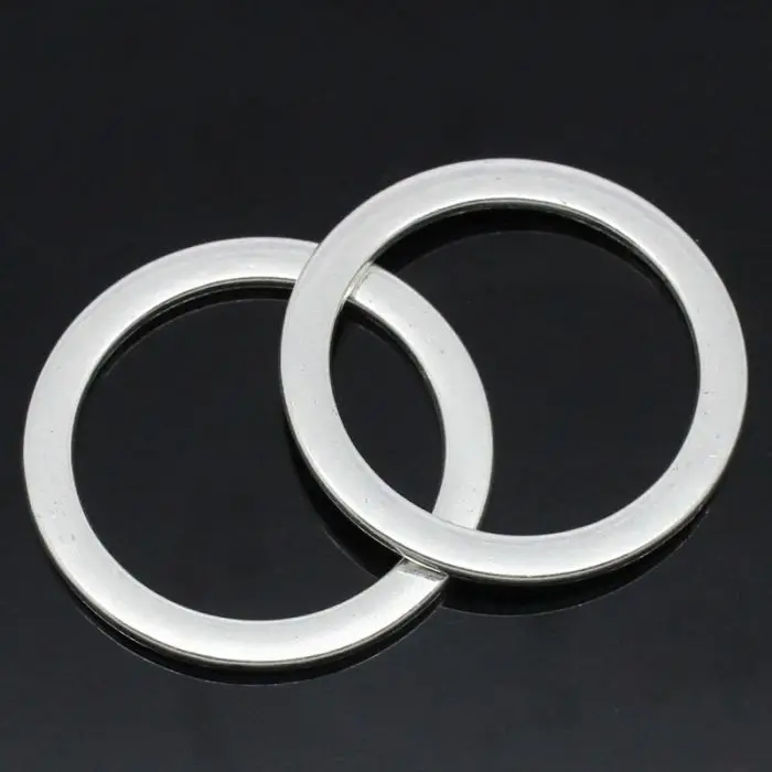 DoreenBeads Retail Closed Jump Rings for Connectors/Pendants Jewellry Findings Silver Color 3.3cm(1 2/8