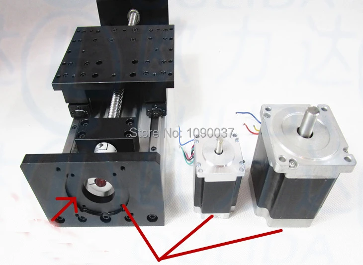 High Precision GX155x150 1610 Ballscrew Sliding Table effective stroke 400mm+1pc nema 23 stepper motor XYZ axis Linear motion