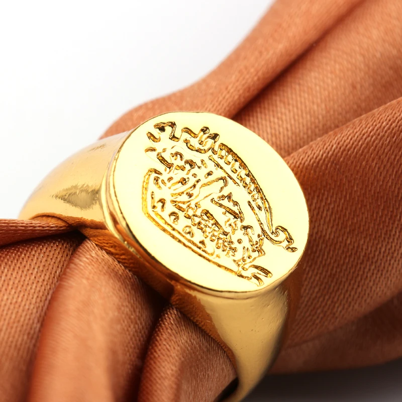 Kingsman-Custom Signet Rings for Men and Women, Jewelry Gold Color, Zinc Alloy, The Secret Service