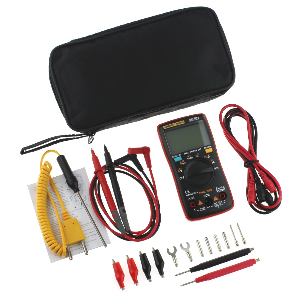 ANENG AN8009 AutoRange Digital Multimeter NCV Ohmmeter AC/DC Voltage Ammeter Current Temperature Voltmeter Electricmulti meter