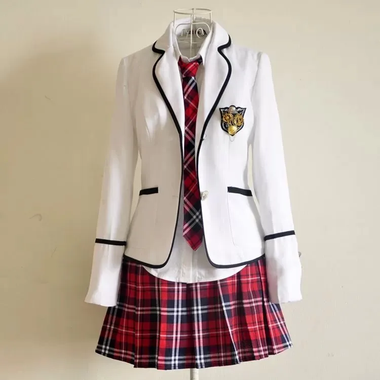 Ropa de uniforme escolar para niños y coro de manga larga para estudiantes de primaria, uniformes escolares británicos de lectura