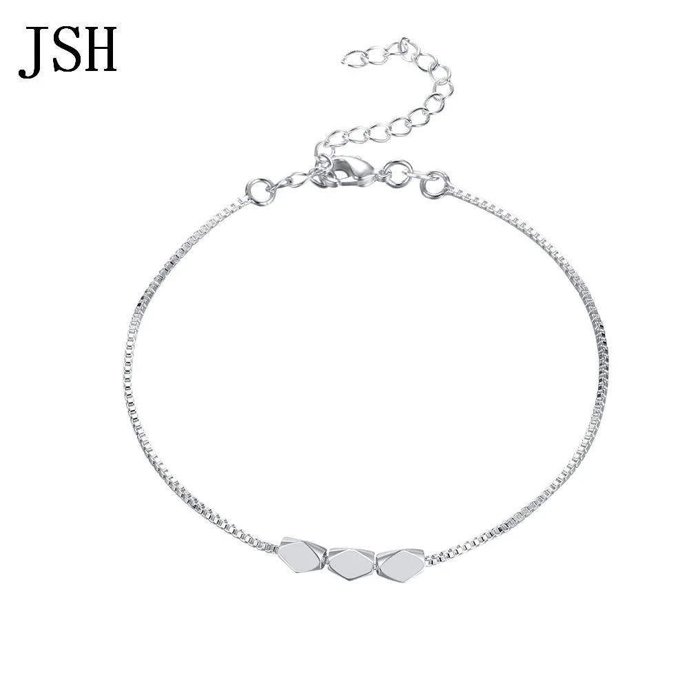 Wholesale charms Beautiful Elegant wedding women cute silver color chain Bracelet gilr gift fashion Anklet jewelry LH031