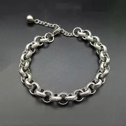 Trendy Bracelet 316L Stainless Steel Bracelet Clasp Jewelry Men Bracelet Byzantine Link Chain Christmas Gift Dropshipping 18+5cm