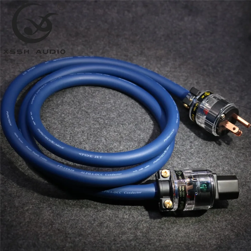 Hifi Power Line XSSH DIY Hi-End Amplifier 14.5mm 3 Core OFC Pure Copper US IEC 3 Pins AC Female Male Plug Power Cable Cord Wire