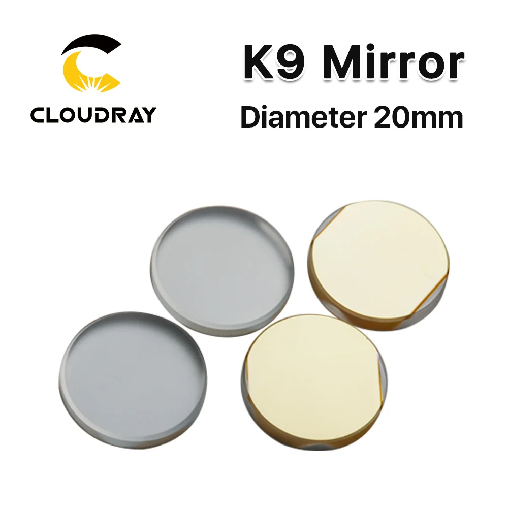 Cloudray 3pcs Diameter 20mm K9 CO2 laser reflection mirror glassmaterial with golden coating for laser engraver cutting Machine