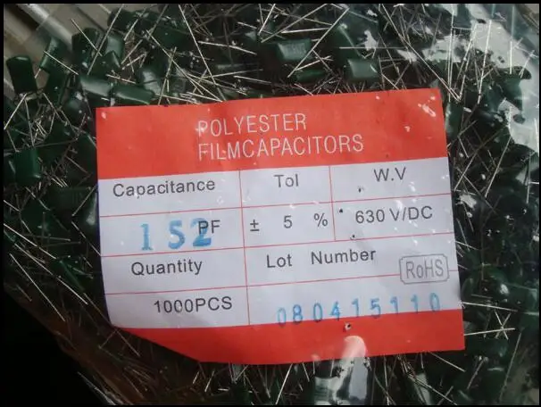 2J152 2J472 2J682 2J822 2J103 2J223 2J333 2J473 630V CL11 Polyester film capacitor