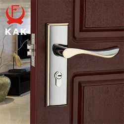 KAK Modern Mute Room Door Lock Handle Fashion Interior Door Knobs Single Bolt Door Lock Anti-theft Gate Lock Furniture Hardware