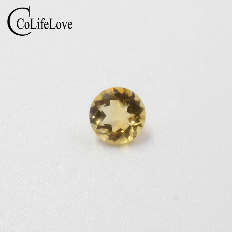 Real natural citrine loose gemstone 5 mm & 6 mm round cut citrine wholesale beads for jewelry DIY