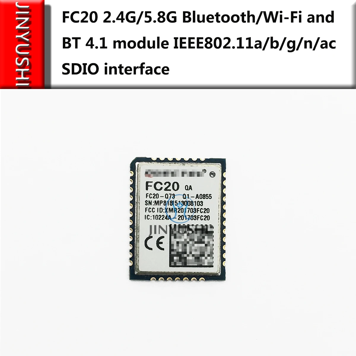 

2pcs JINYUSHI For Quecte FC20 2.4G/5.8G Bluetooth/Wi-Fi and BT 4.1 module IEEE802.11a/b/g/n/ac SDIO interface New&Original