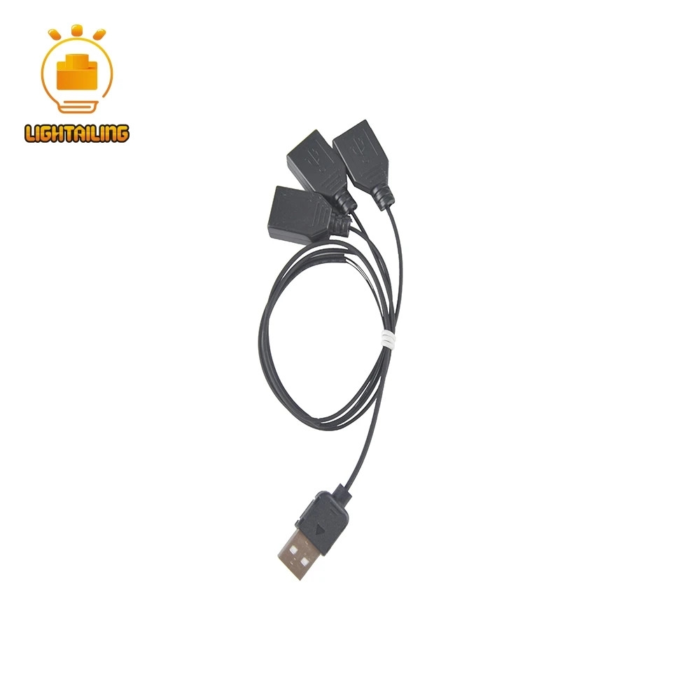 LIGHTAILING Light Accessories Black One to Seven USB Port For Led Light Kit