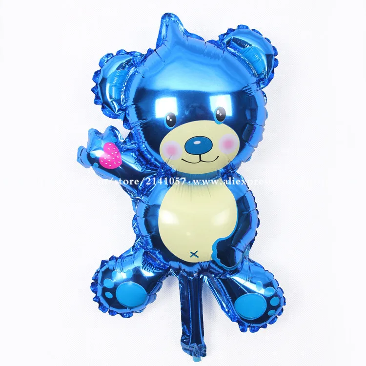 3pcs/lot Cute Boy&Girl Birhtday Party Balloons Mini Teddy Bear Children\'s Toys Decoration Foil Balloons  Cartoon Helium Balloon