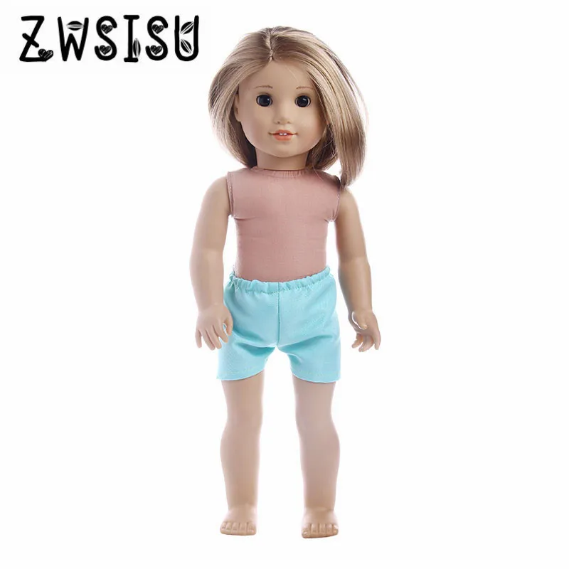 5-color cropped pants for 18 inch American  dolls, suitable for 43cm  dolls. Doll accessories for children