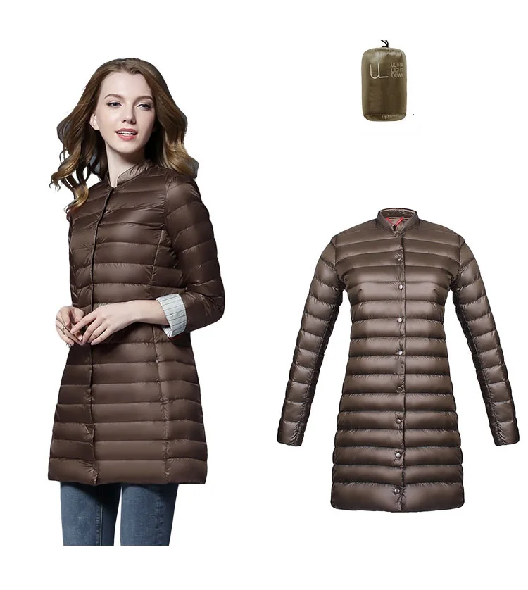 NewBang – doudoune ultralégère pour femme, veste d\'hiver Portable, parka longue avec plumes, Slim