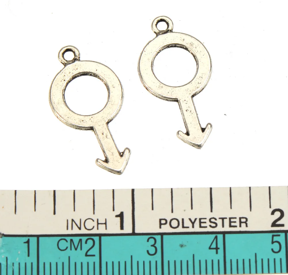 50pcs Gender Symbol Charms Female Male Pendant Silver Plated Metal Jewelry Components Bracelet Craft Material Hand Made Supplies