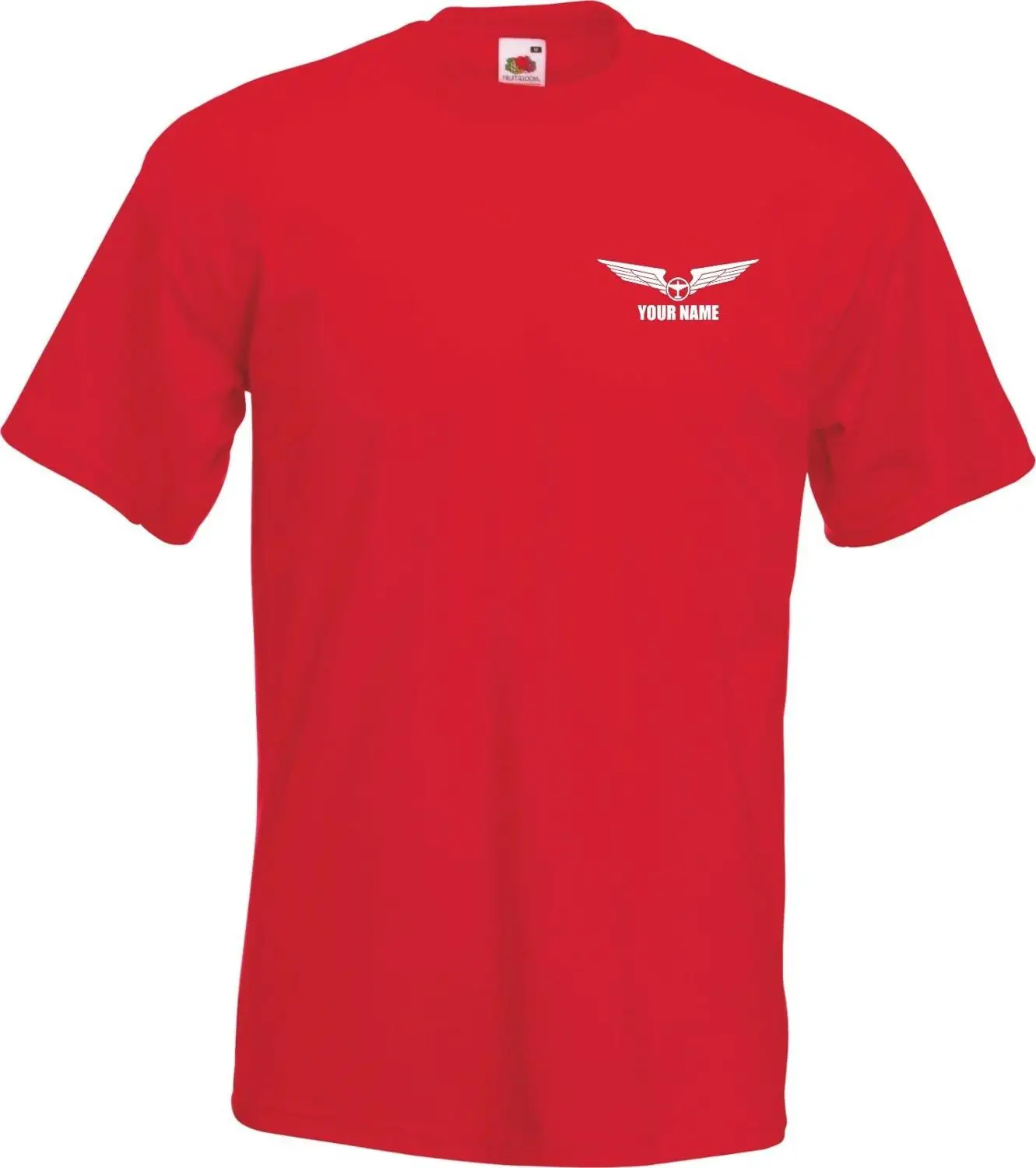 Aeroplane Pilot Personalised Wings Flight Custom Your Name T-Shirt 2019 Man\'S O-Neck Design Adults Casual Fitted T Shirts