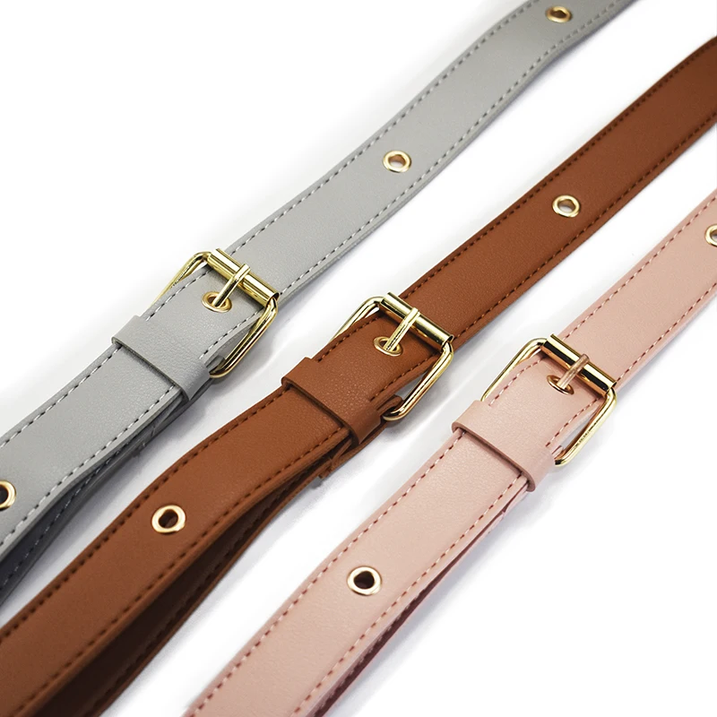 Detachable Strap Replacement Bags Straps Women Girls PU Leather Shoulder Bag Parts Accessories Gold Buckle Belts 152cm Pink