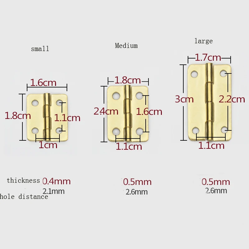 Small Wooden Box Casket Hinges Flat Open Mini Miniature Hinge 20pcs