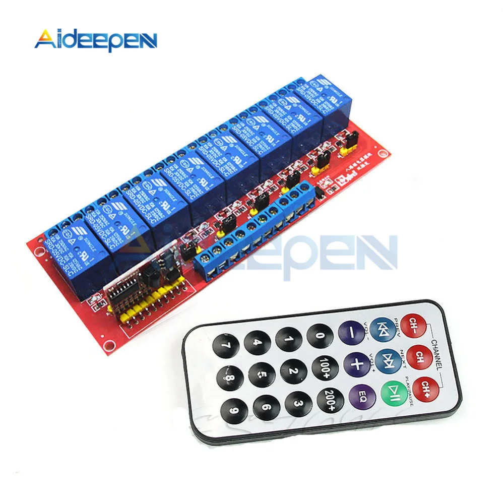 5V 8 Channel Multi-function Infrared Remote Control Relay Module Dual Trigger Module Infrared IR Remote Switch 8CH Driving Board