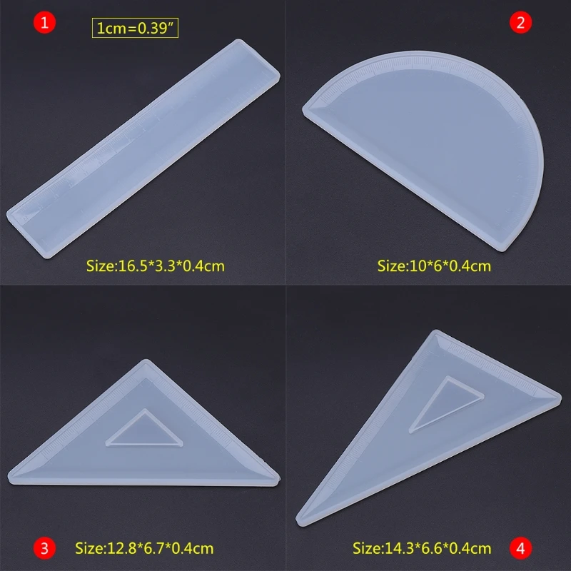 Semicircle Rectangle 45/60 Triangle Silicone Mold for Jewelry Ruler Resin Epoxy Silicone Mould DIY Handmade Craft Tool