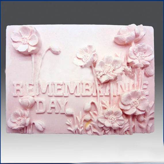 

Mold Silicone Soap Mould Silicone Soap Chocolate Mould Polymer Clay Cold Porcelain Remembrance Day Silica Gel Flowers PRZY 001