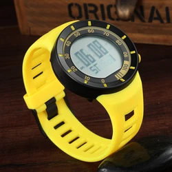 Ohsen-relógio esportivo impermeável para mulheres e homens, relógio de pulso digital com led, amarelo, para natação e mergulho, moda