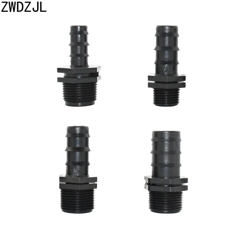 Garden Irrigation male 3/4 to the 1/2 hose connectors DN15 DN20 to the 5/8 3/4 PE hose adapter Garden tap adapter 20pcs