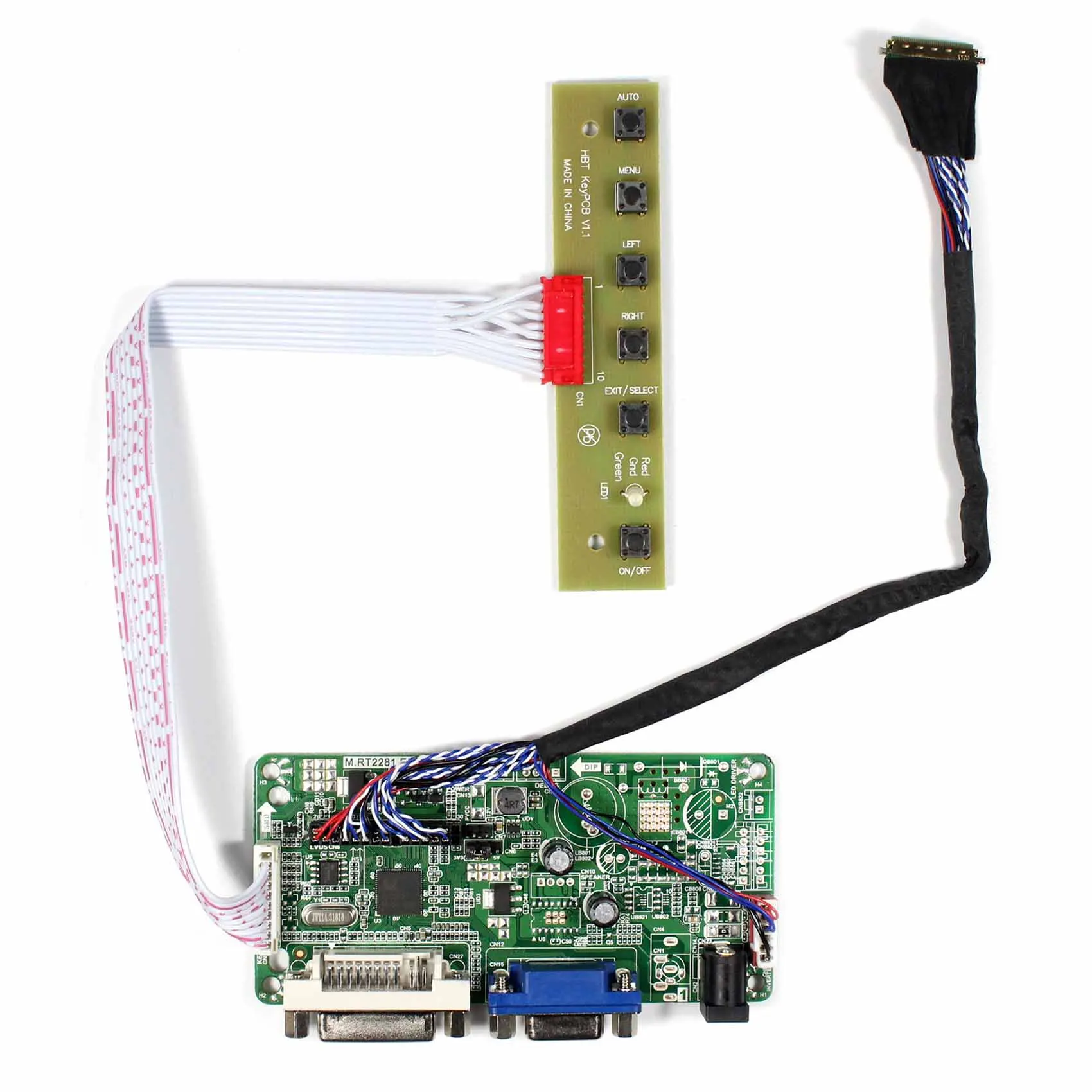 DVI+VGA LCD Controller Board RT2281 For 17.3